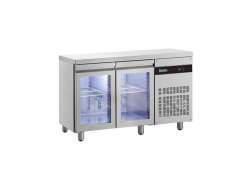 Ψυγείο πάγκος 134.5x60x87.5cm συντήρησης με 2 γυάλινες πόρτες INOMAK PMR99/GL